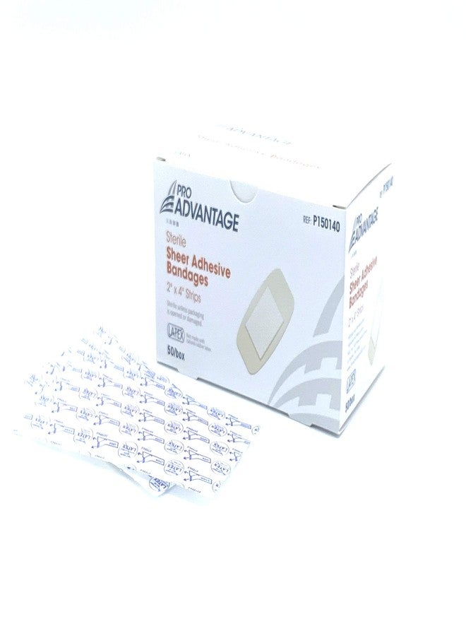 ProAdvantage PRO ADVANTAGE SHEER ADHESIVE BANDAGE - Adhesive Bandage, Strips, 2" x 4", 50/bx - Image 2